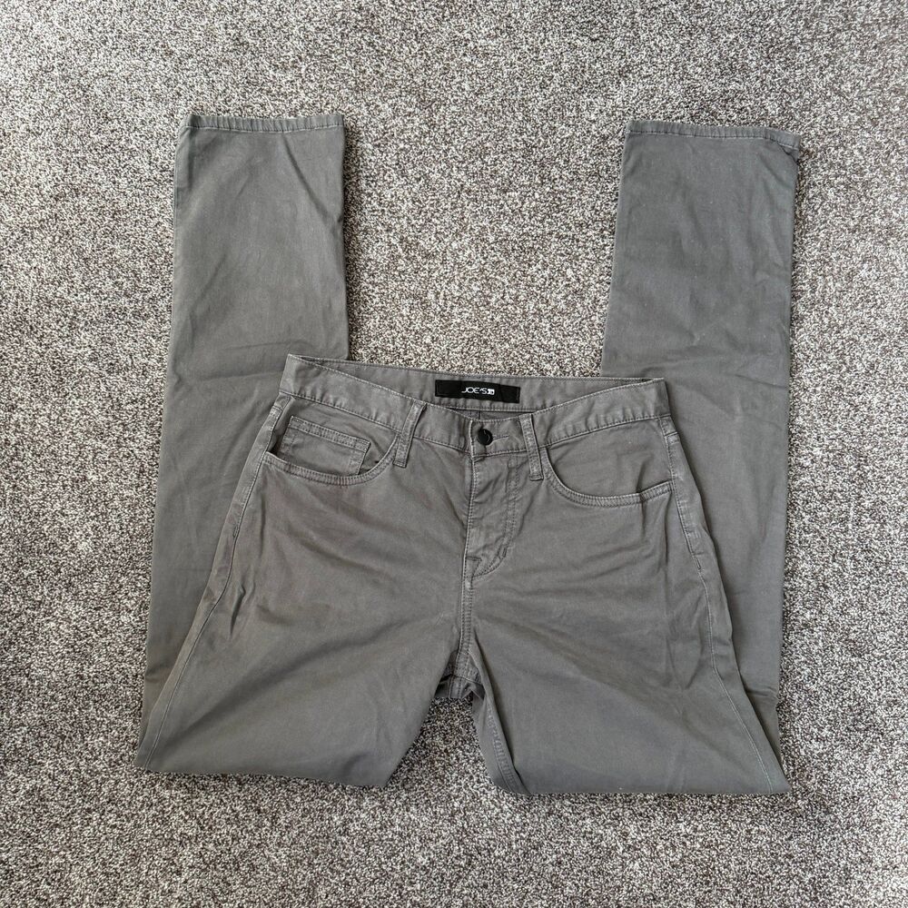 Joe's Jeans The Brixton Straight Narrow Twill Pants Gray Men's Size 29 Stretch